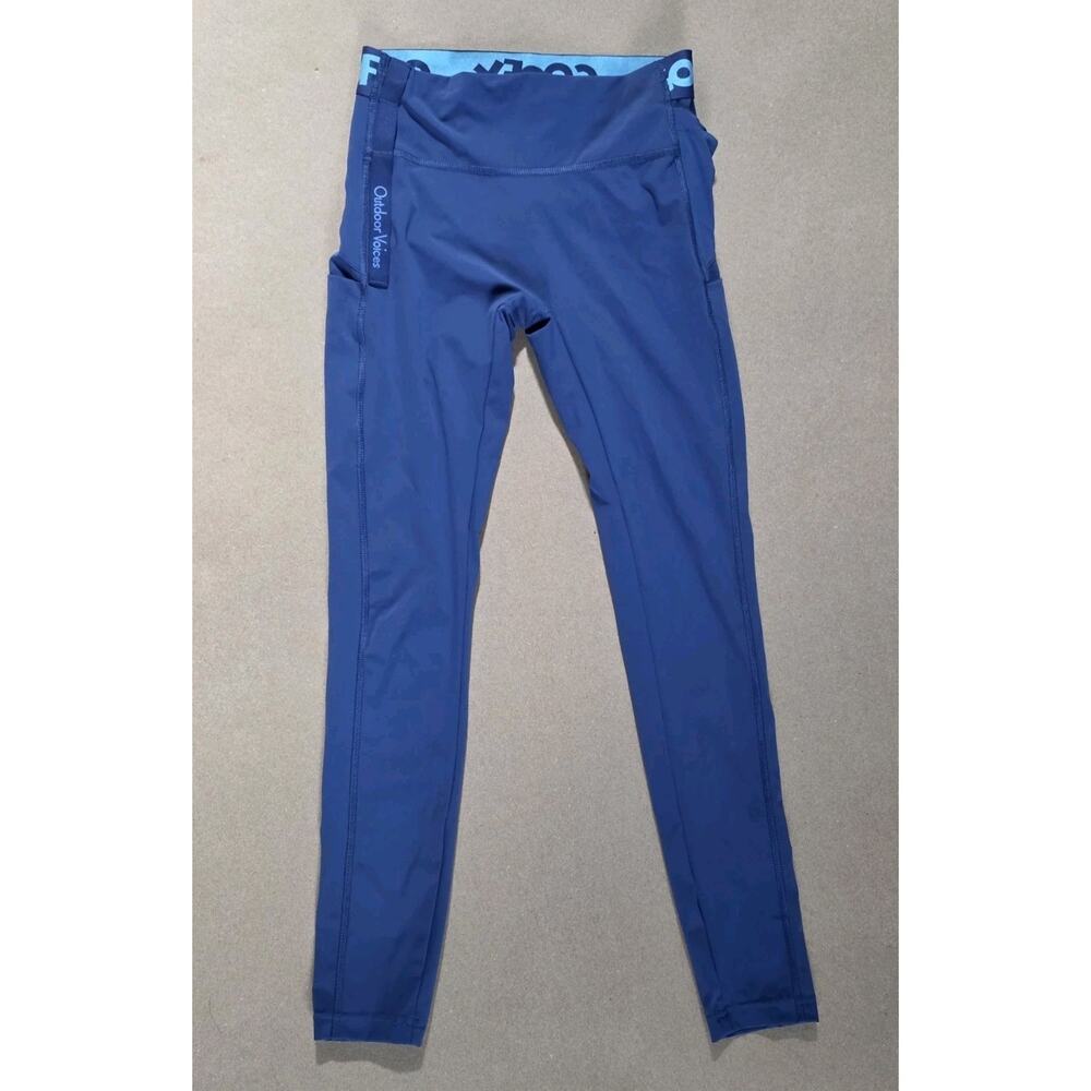Outdoor Voices x Disney Goofy Lime Blue Leggings No Pouch Snack Pants Pockets
